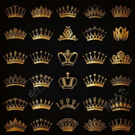 金色皇冠背景素材