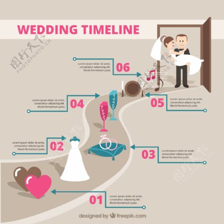 婚礼的时间infography