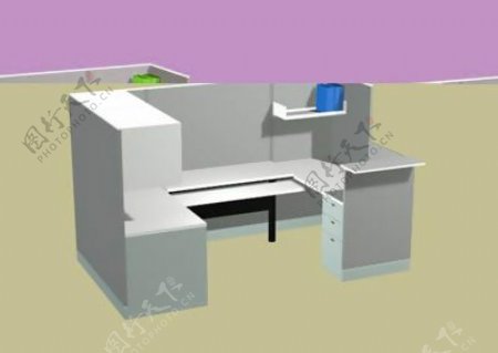 办公家具组合3D办公家具模型20080920更新3