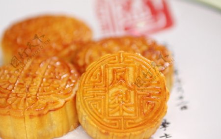 中国元素传统美食中秋月饼