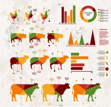 畜牧业矢量图