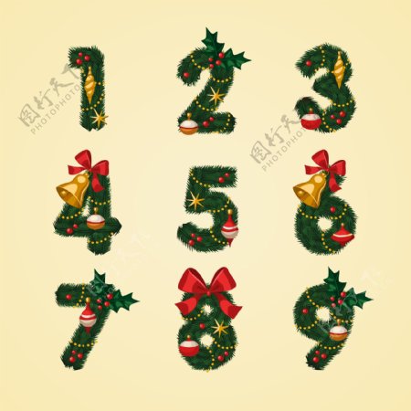 圣诞节装饰数字设计