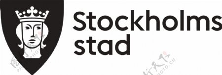 斯德哥尔摩城市标志黑白市徽AI