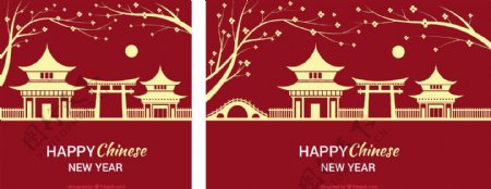 中国新年背景与景观