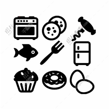 食品厨具精美icon图标
