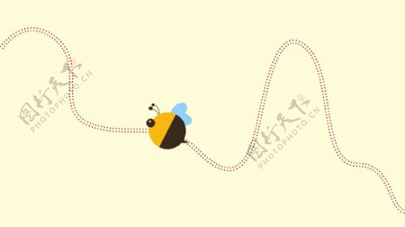 扁平卡通矢量蜜蜂动物