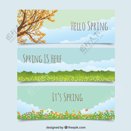 漂亮春季横幅图片