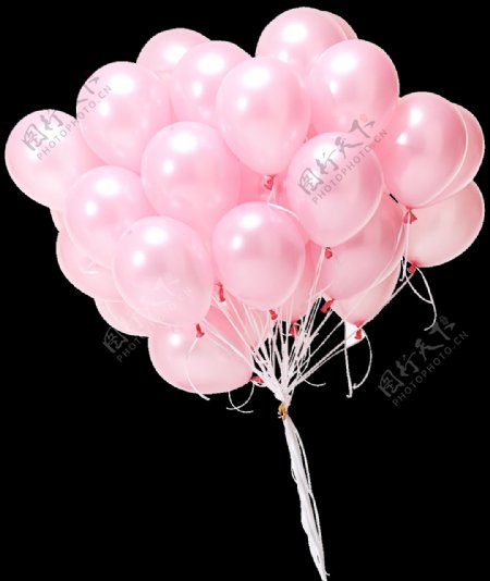 手绘粉色气球元素