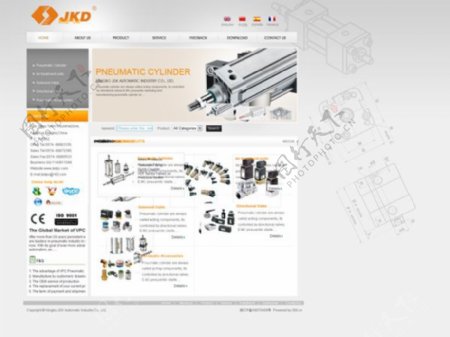 制造业企业网站模板PSD