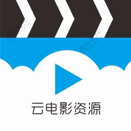 云电影扁平logo