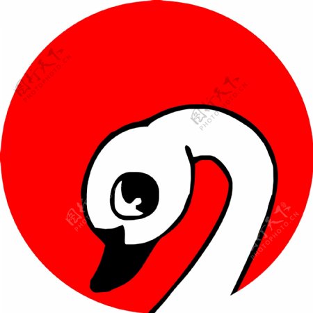 鹅logo餐饮鹅头