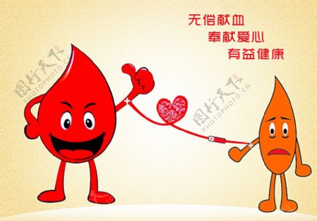 无偿献血公益漫画图片