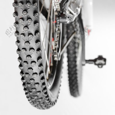 自行车轮胎摄影图片