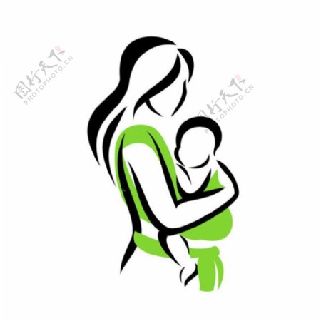 绿色母婴标志图片