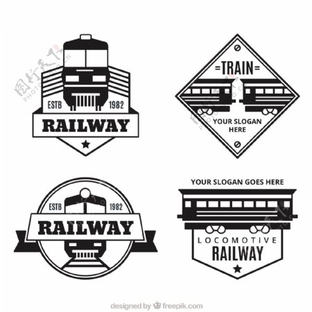 火车平面设计装饰标志