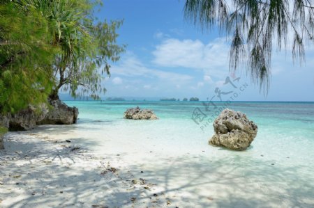 帕劳的海洋和沙滩风景