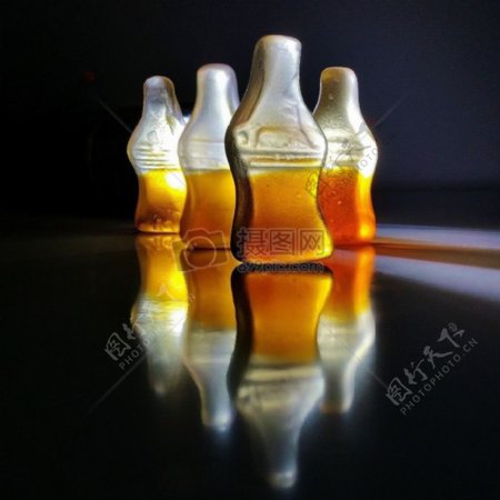 瓶反射熊可乐甜度gummibrchen哈瑞宝水果果冻背景图像