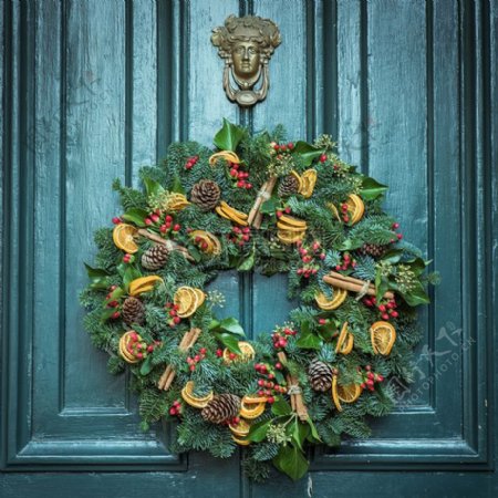 门木门装饰圣诞节门环圣诞装饰门装饰木门