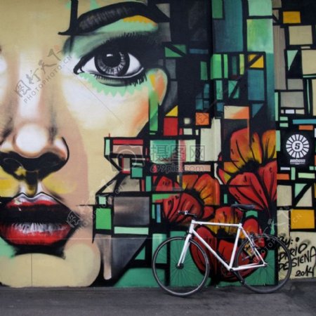 街头涂鸦自行车自行车苏黎世amboss