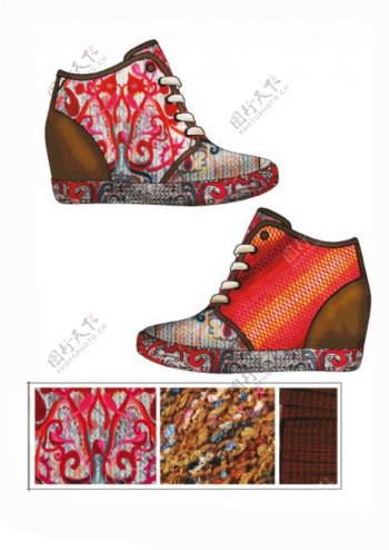 花式布鞋设计选料图
