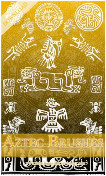 神秘玛雅文化符号笔刷