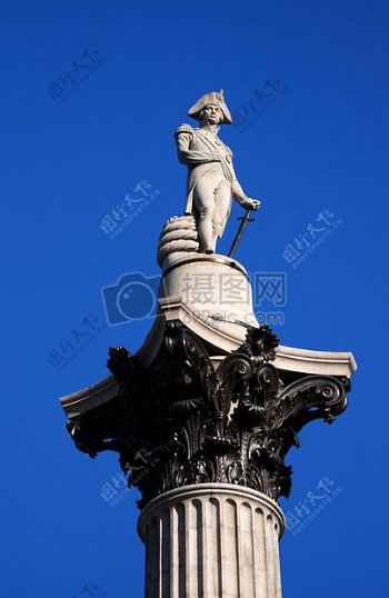 纪念碑雕塑伦敦胜利海军主人纳尔逊海军上将