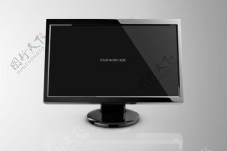 黑色电脑显示器样机