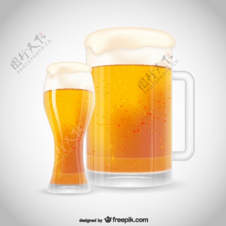 啤酒杯的插图