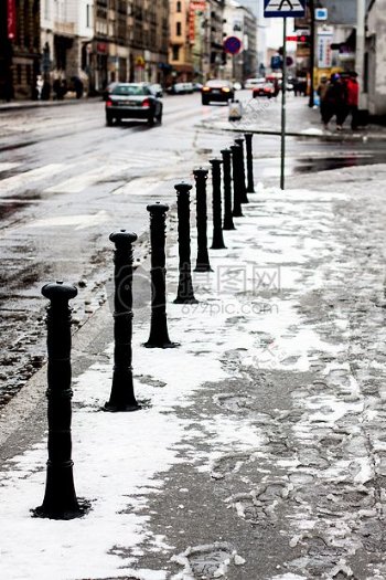 雪城市街道