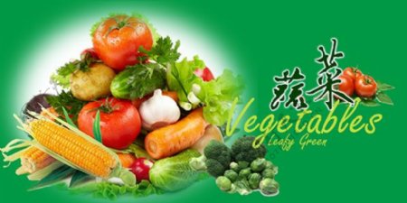 绿色蔬菜海报免费下载