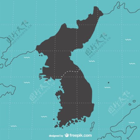 韩国地图矢量