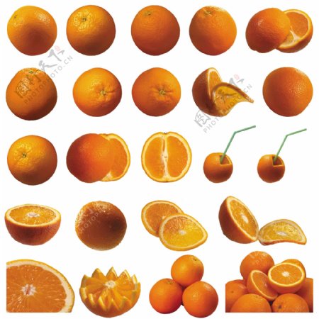 橙子水果绿色健康宣传海报超市