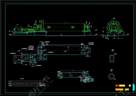 磨机总图CAD机械图纸