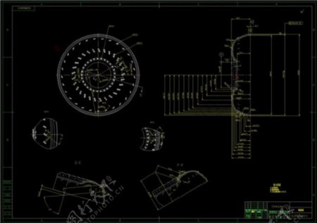 泵轮壳体CAD机械图纸