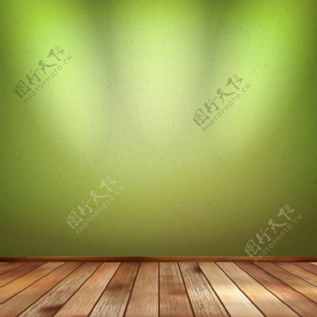绿色光影木板背景