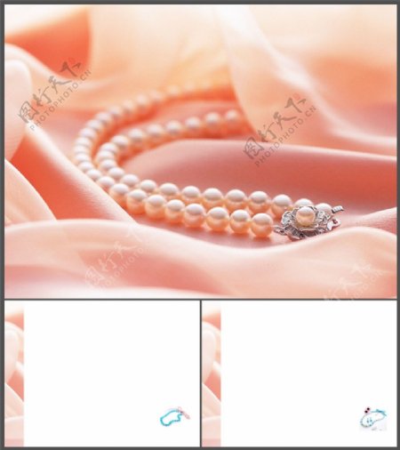 漂亮珍珠项链背景PPT模板