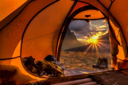 野外露营的帐篷图片