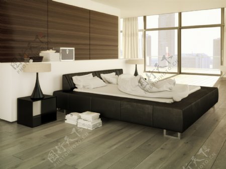 黑白系列卧室设计图片