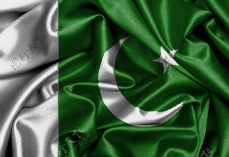 巴基斯坦丝绸国旗图片