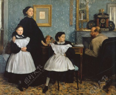 欧洲家庭生活油画图片
