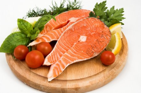 鱼肉与蔬菜图片