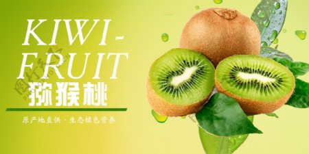 猕猴桃海报健康绿色养生水果