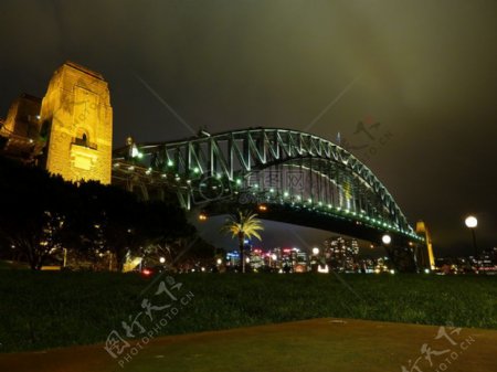 夜色中的海港大桥