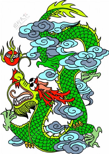 龙纹吉祥图案中国传统图案0085