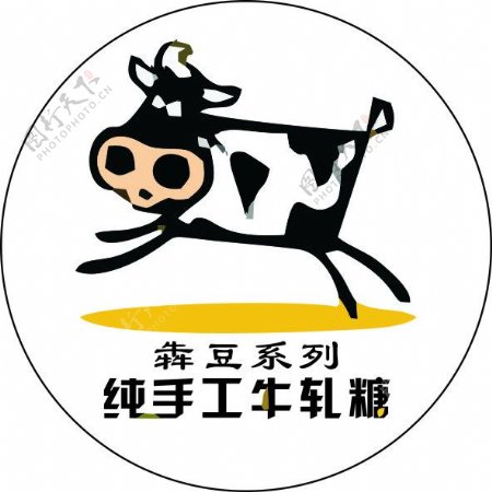 犇豆系列手工糖logo卡通牛