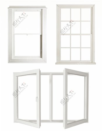 白色窗户摄影图片