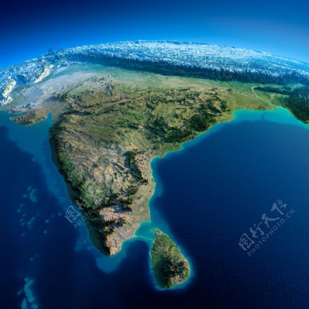 地球上的印度地图图片