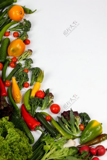 西红柿青椒等蔬菜图片