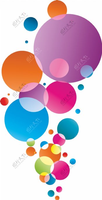 彩色世界里的气泡矢量图标