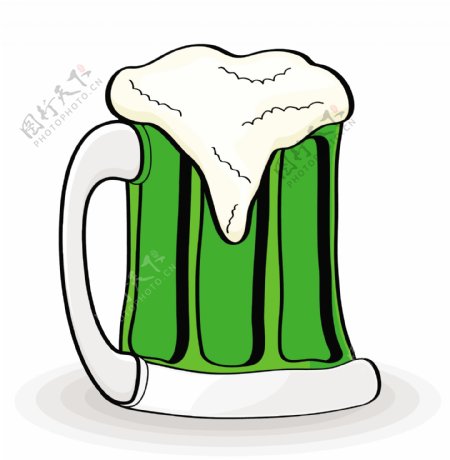 卡通复古啤酒杯